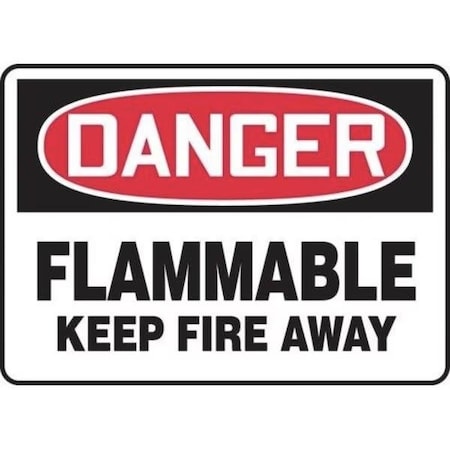 Accuform OSHA DANGER SAFETY SIGN FLAMMABLE  MCHL050XP MCHL050XP